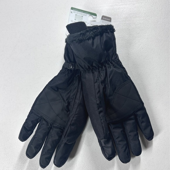 Isotoner Womens Black Waterproof Gloves Small Medium Eco Smart Dri Smart Touch - Picture 2 of 7